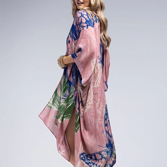 Floral & Butterfly Print Dainty Kimono - Picture 5 of 5